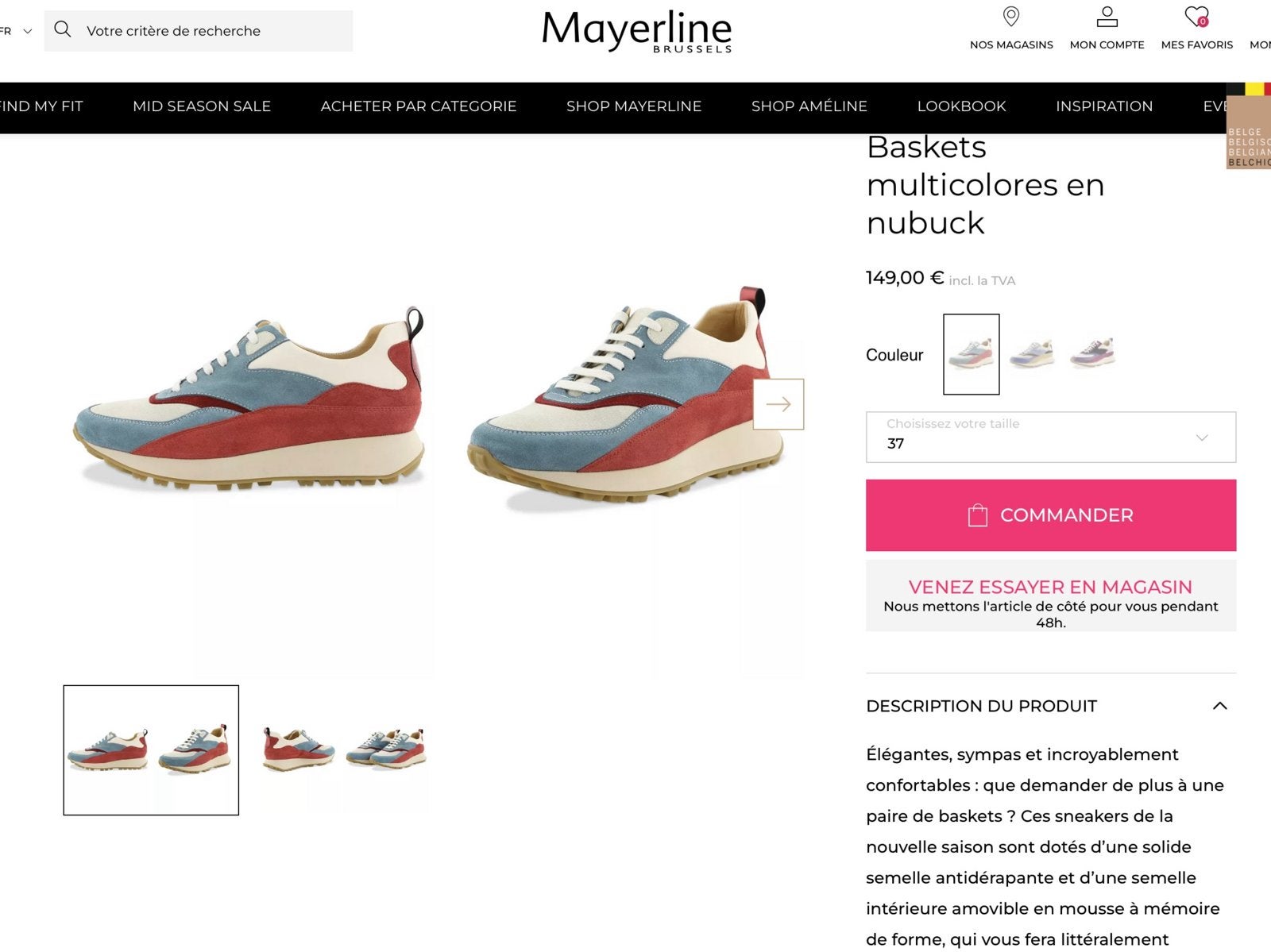 Mayerline boutique 39 achetée trop grande neuve, Enlèvement