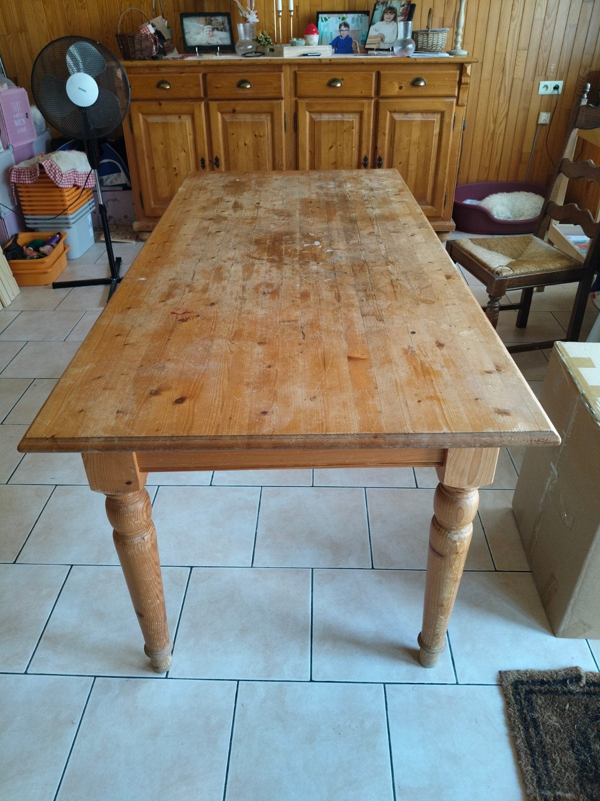 Retrofit eettafel, Ophalen