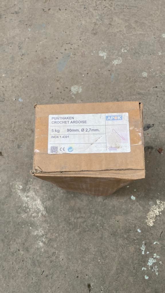 Leihaken punthaken in inox, Doe-het-zelf en Bouw, Ophalen, Zo goed als nieuw, Inox