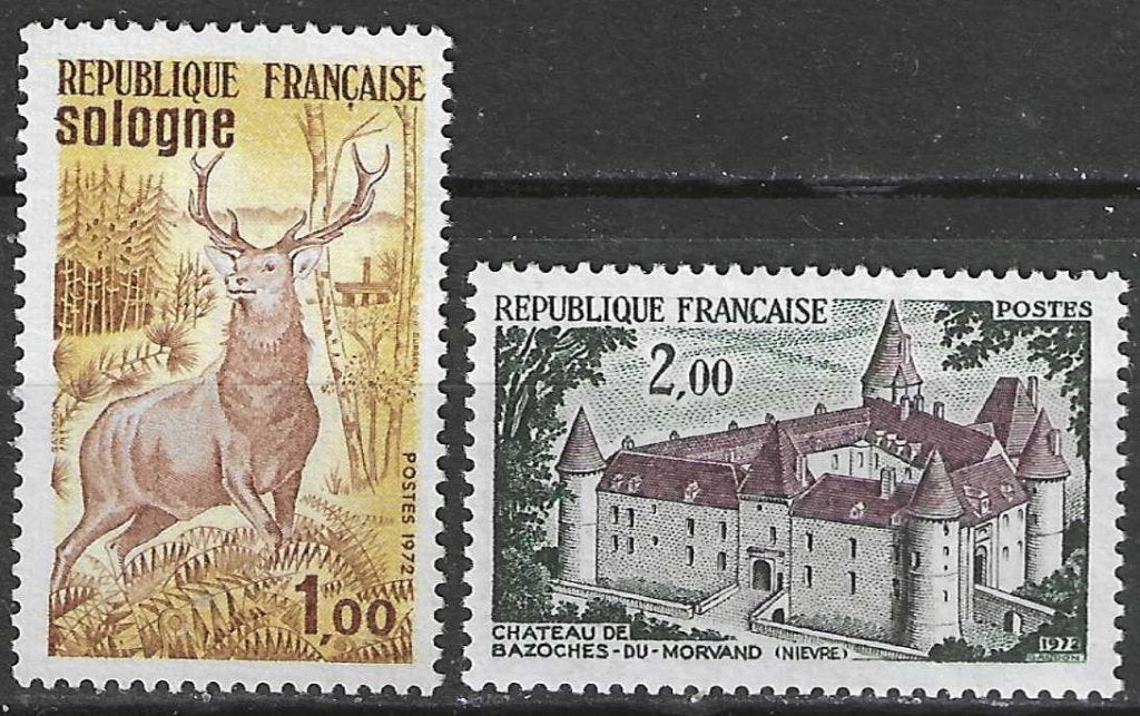 Frankrijk 1972 - Yvert 1725-1726 - Toerisme (PF), Verzenden, Postfris