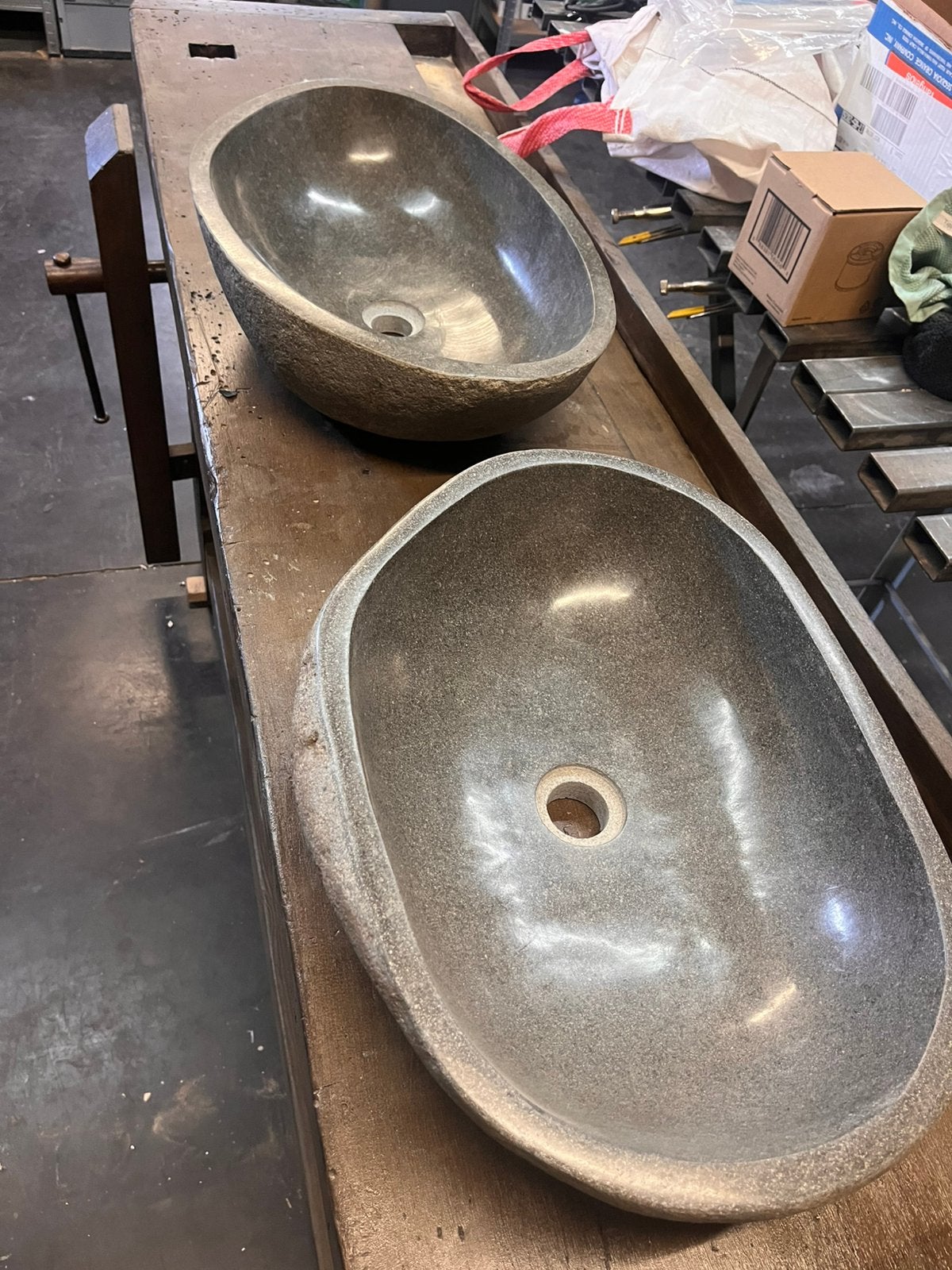 2 vasques en pierre grande taille pour salle de bain, Maison & Meubles, Neuf, 25 à 50 cm, Lavabo ou Évier, Moins de 100 cm
