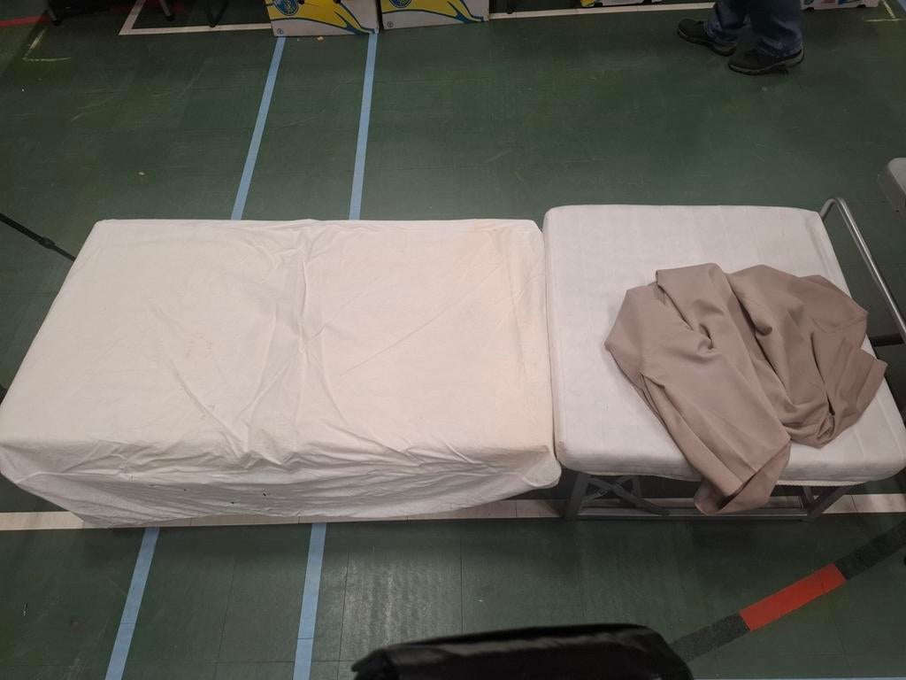 Plooibed 1 persoon met poeffunctie, Verstelbaar, Eenpersoons, 210 cm, Home