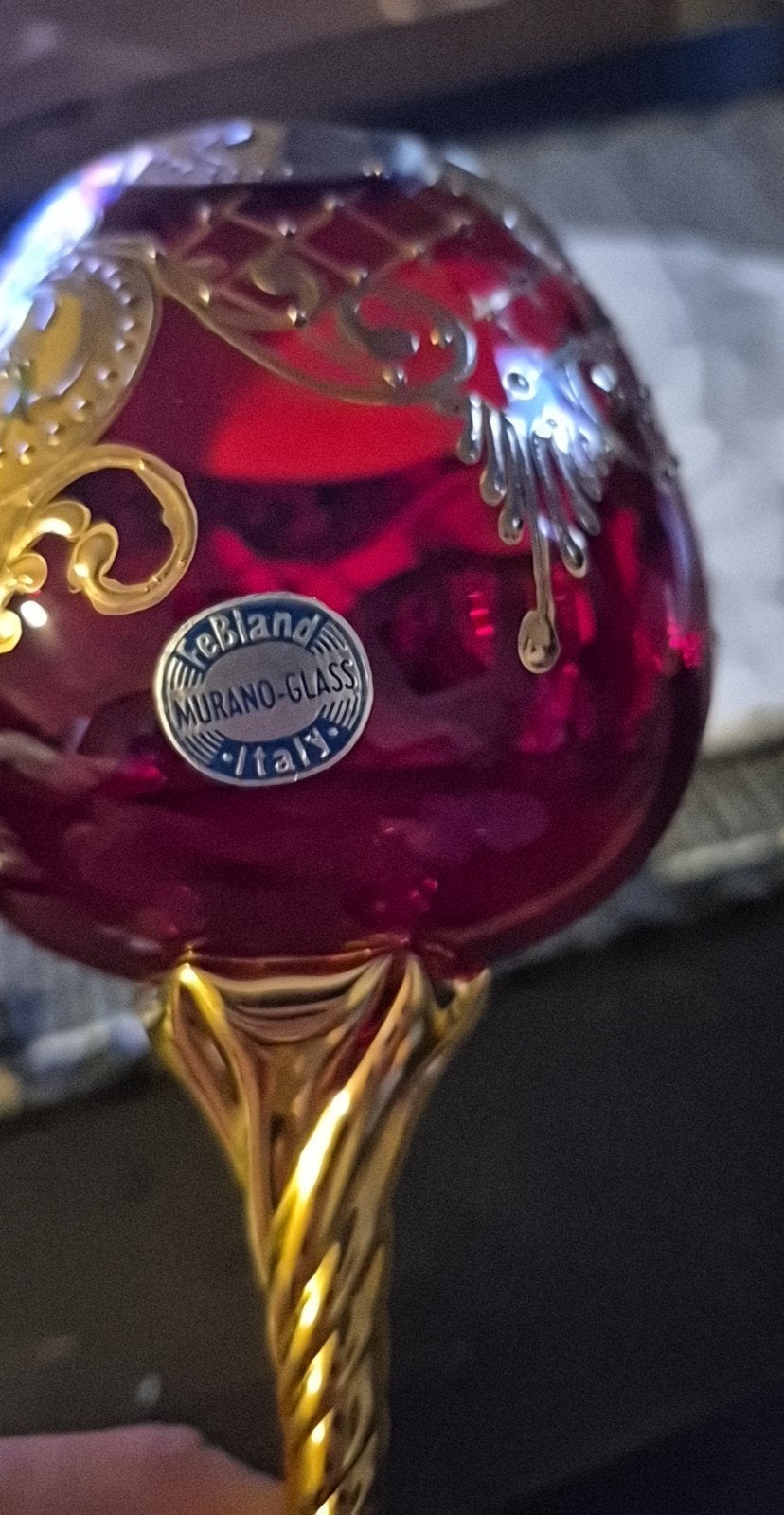 Murano Wijnglazen,2 stuks, Ophalen of Verzenden