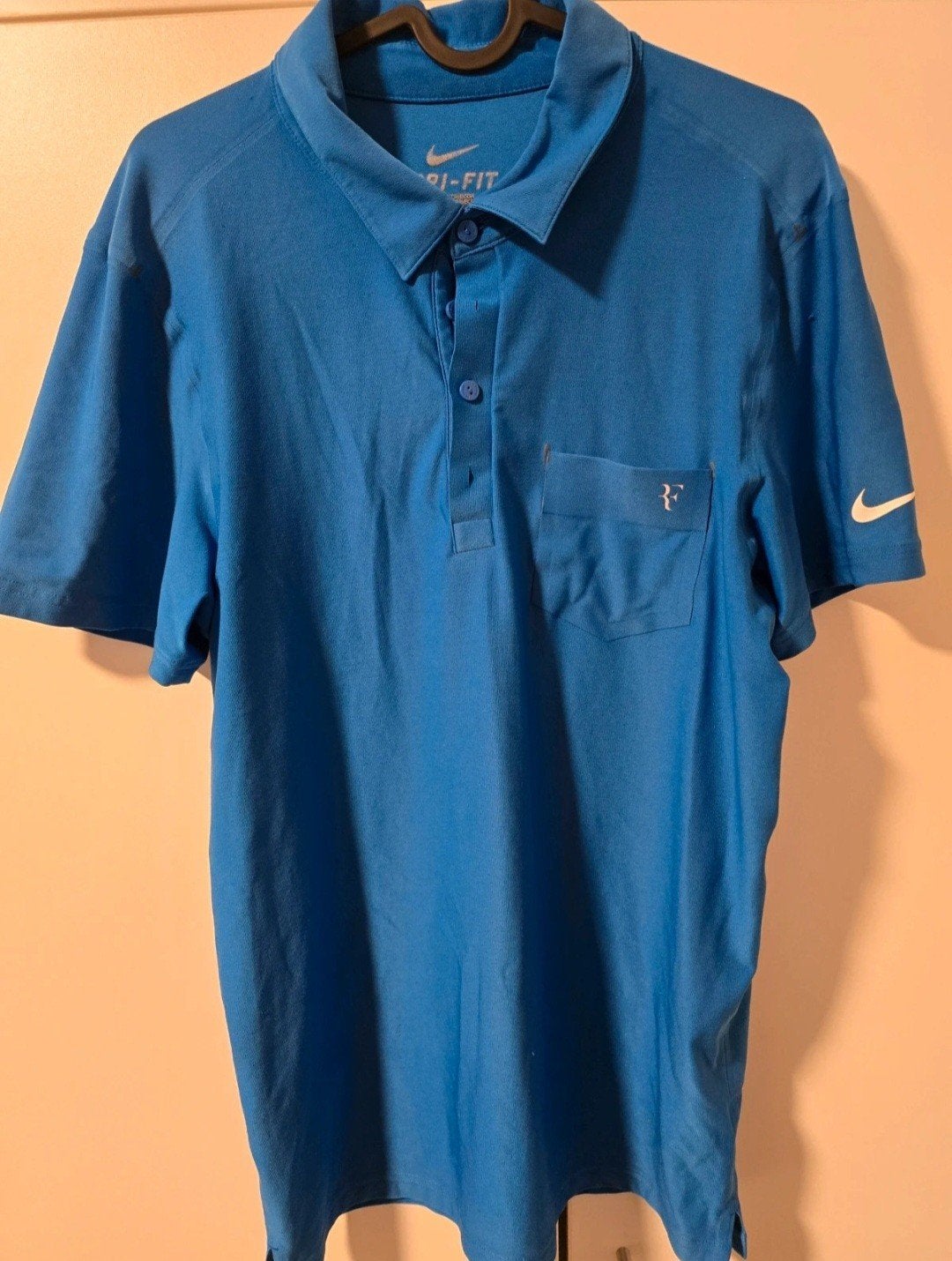 Tennispolo Roger Federer Madrid 2012, Vêtements | Hommes, Enlèvement ou Envoi, Sport de raquette, Nike, Porté