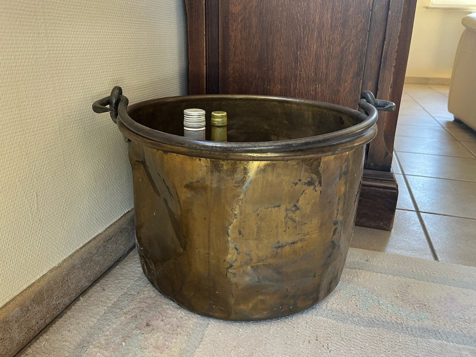 Grote antieke koperen ketel, Antiek en Kunst, Ophalen