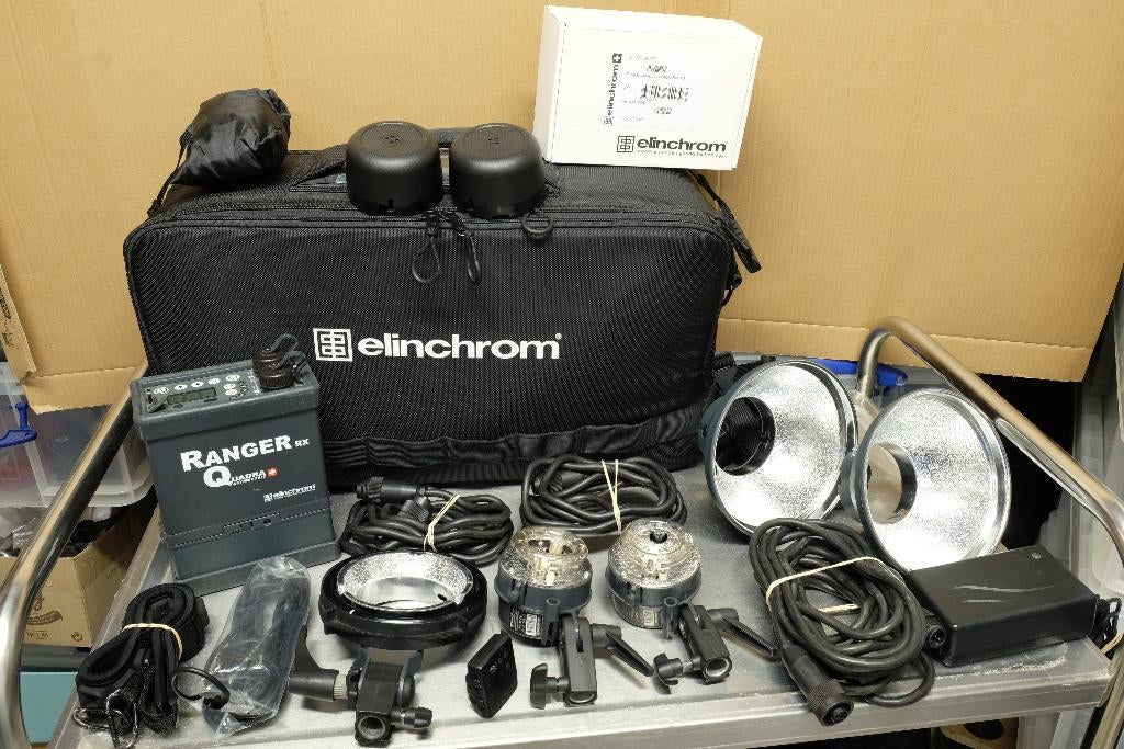 Flash Elinchrom Ranger Quadra RX A-headkit met Li-Ion Batt, Ophalen, Gebruikt, Overige merken, Kantelbaar