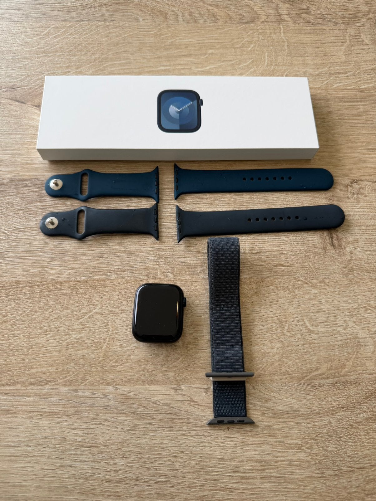 Apple Watch Series 9 45mm Midnight Aluminium, Ophalen, Zwart, IOS, Zo goed als nieuw
