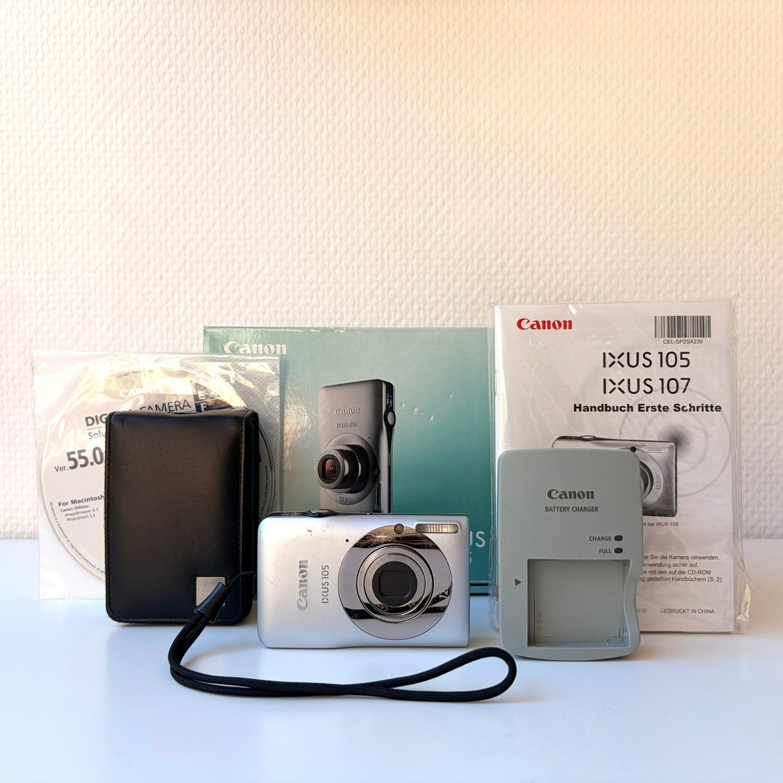 Canon IXUS 105 zilver – complete set in doos, Gebruikt, Canon, Ophalen of Verzenden, Compactcamera