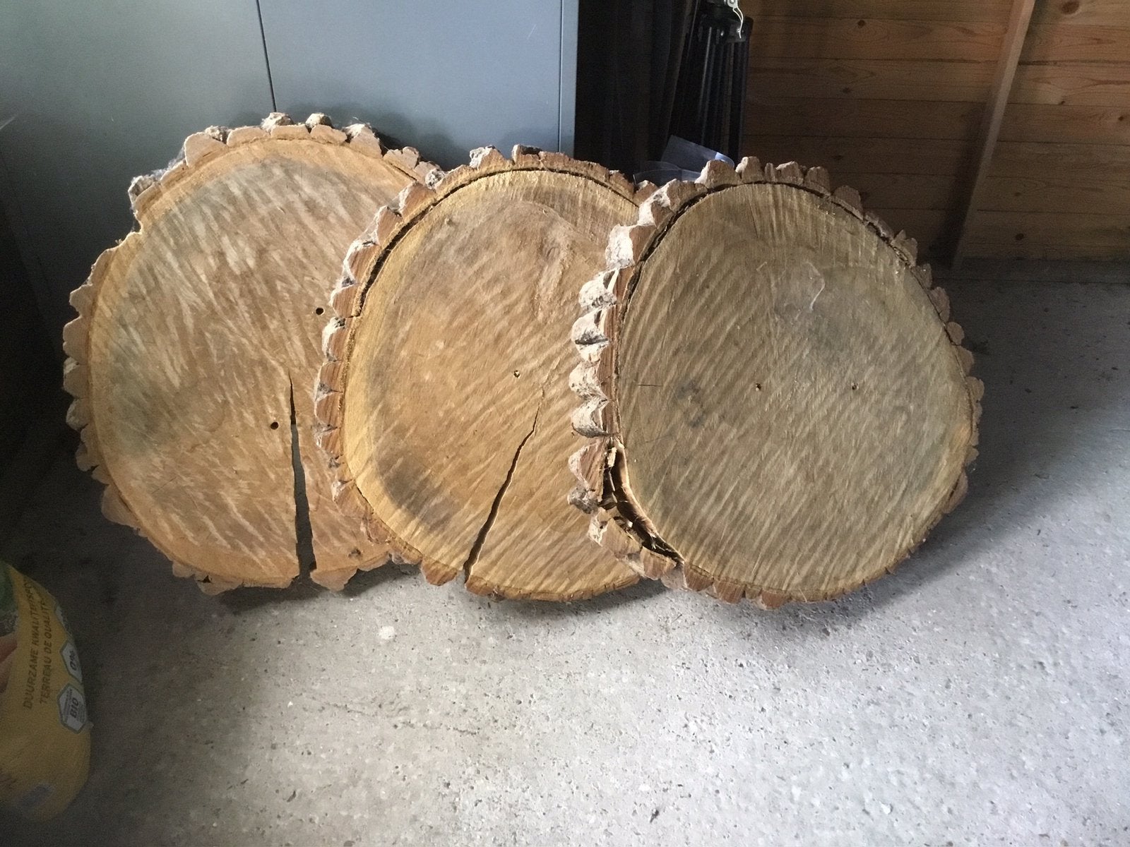 Houten schijven, Ophalen, Zo goed als nieuw