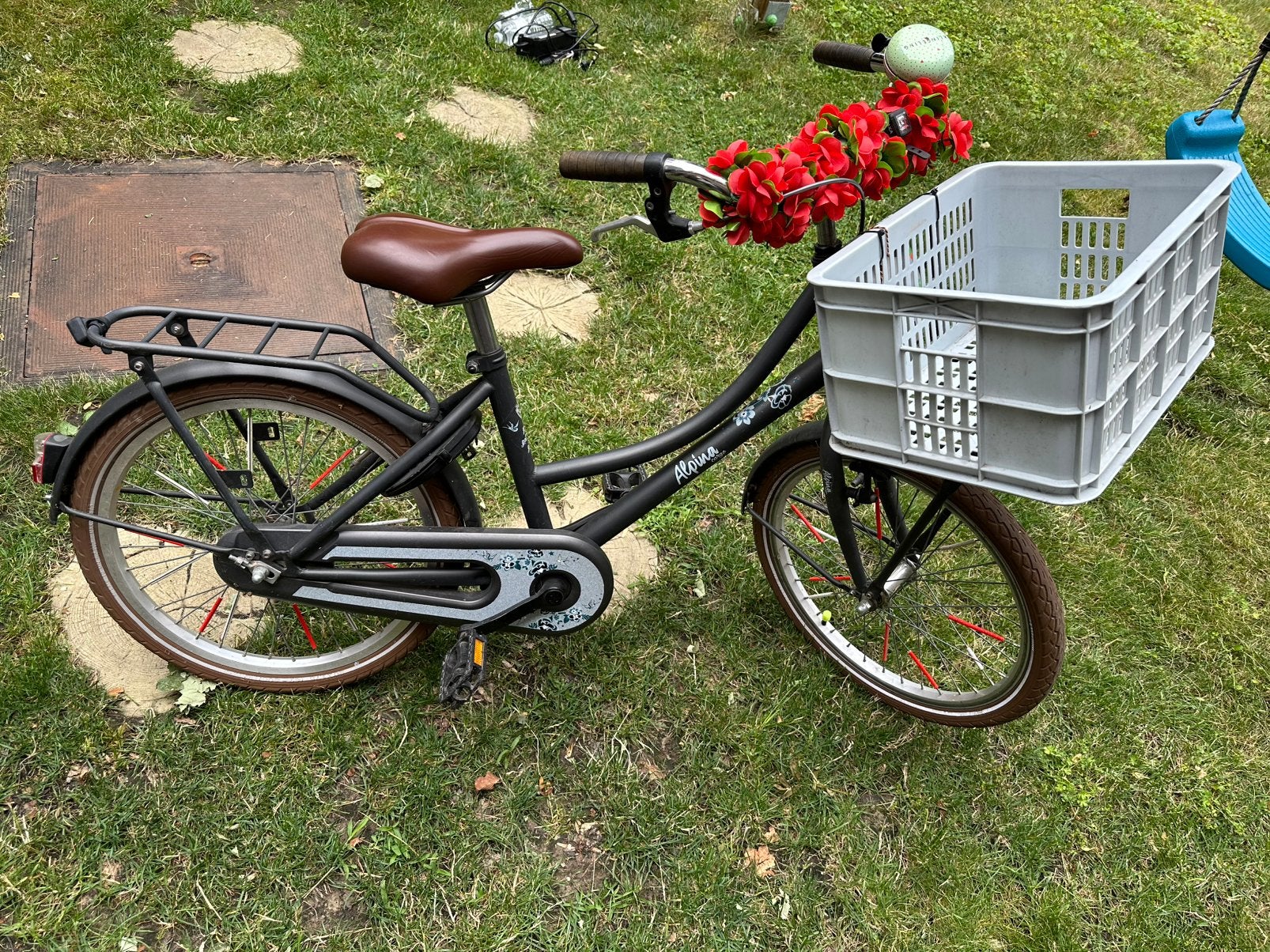 Alpina Cargo 20inch meisjesfiets, Ophalen, Terugtraprem, 20 inch, Handrem