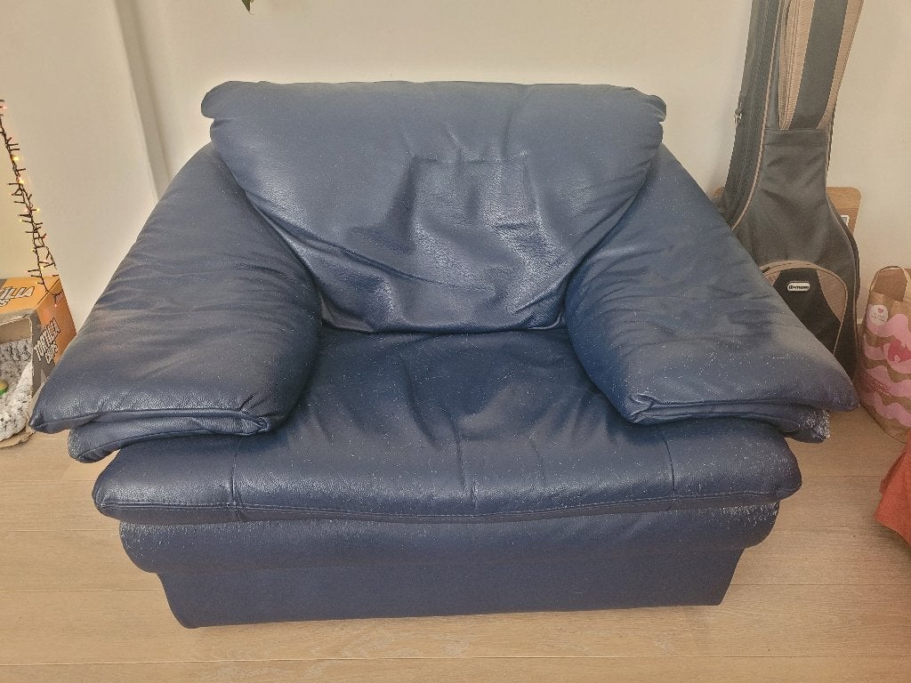 Fauteuil en cuir, Enlèvement, Utilisé, Cuir