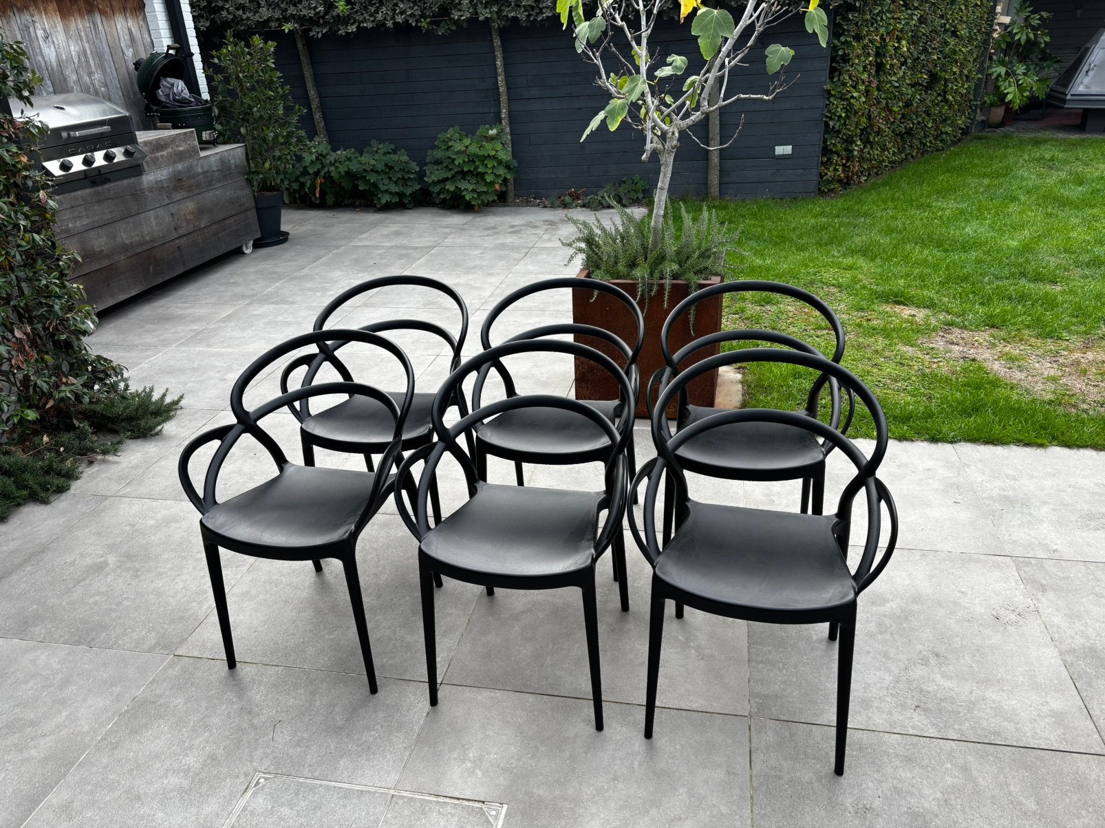 6 tuinstoelen Exterioo, Ophalen, Zo goed als nieuw, Kunststof, Stapelbaar