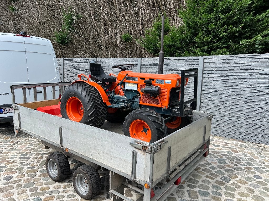 Remorque à plateforme robuste de 2000 kg — 3 rampes, Enlèvement, Utilisé