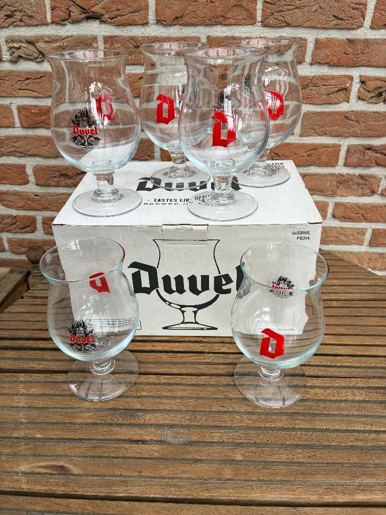 DUVEL nieuwe bierglazen in originele doos. 6 stuks., Enlèvement, Neuf, Verre à bière
