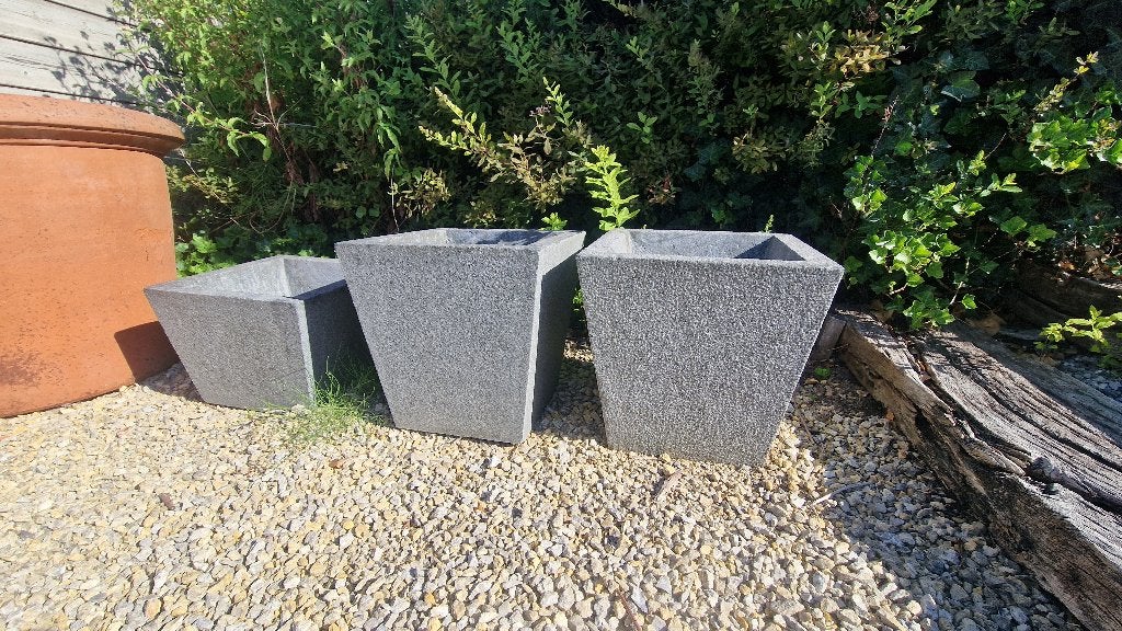 Pots de fleurs en pierre bleue/granit, Jardin & Terrasse, 40 cm ou plus, Pierre, Enlèvement, Jardin