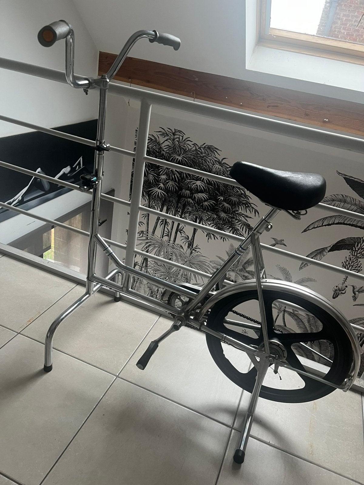 Vélo d’appartement vintage 1970’s chromé, Enlèvement
