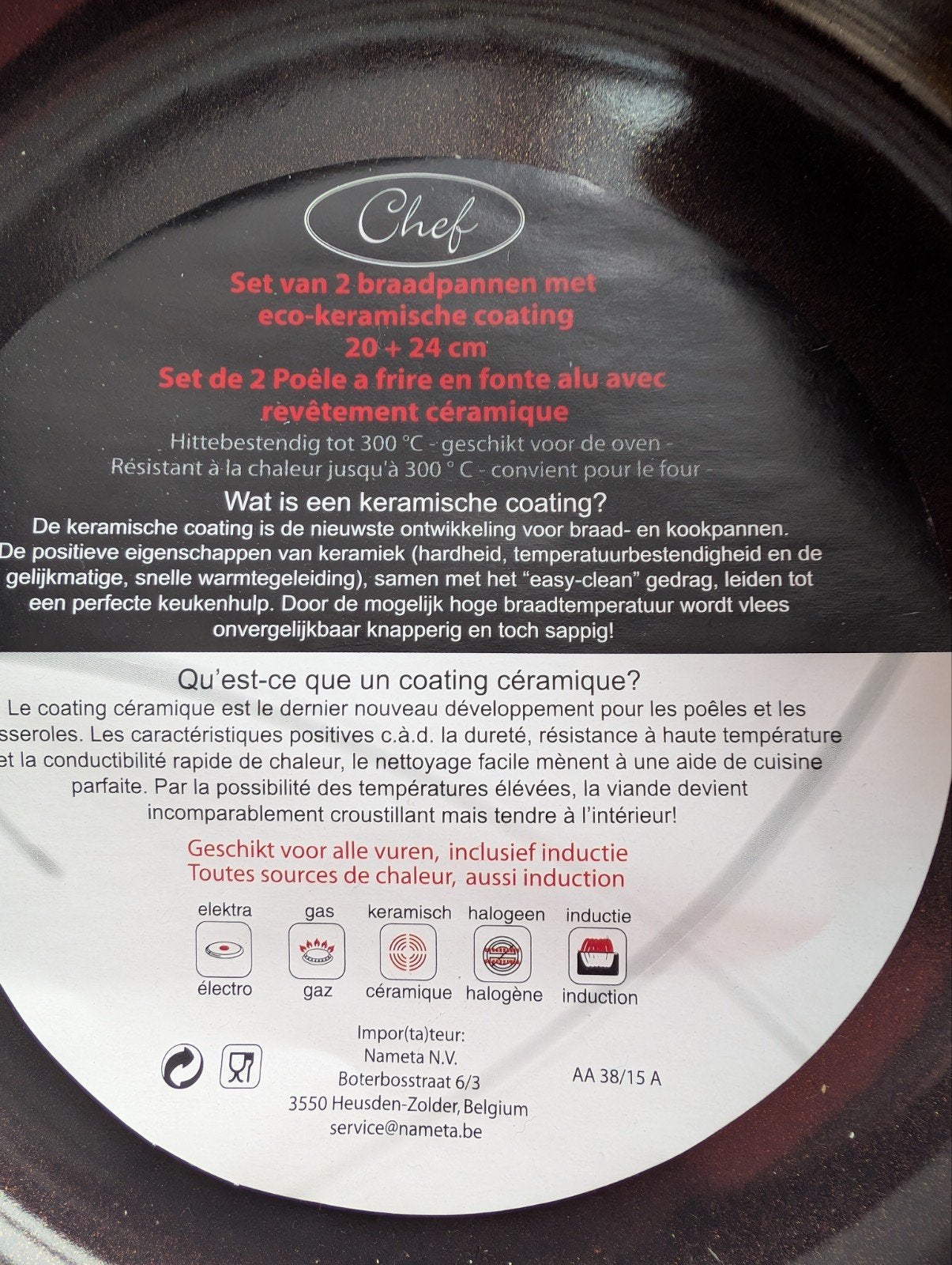 Set de 2 poêles en fonte d'alu neuves – Revêtement céramique, Aluminium, Enlèvement, Poêle à frire, Neuf