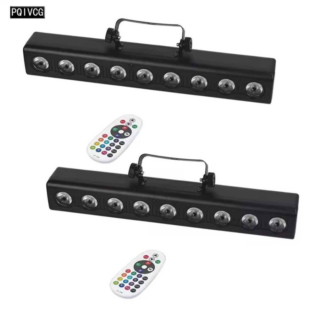 Ledbar 2stuks 9x12w rgbw., Enlèvement ou Envoi, Neuf, Lumières, Couleur