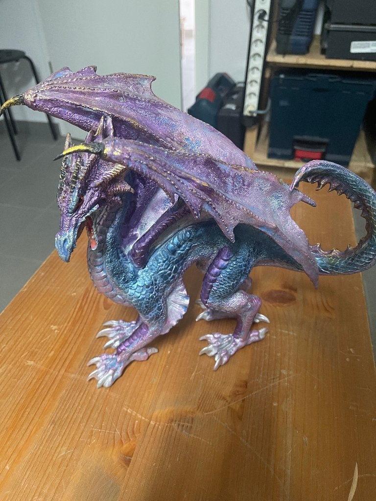 Statue dragon violetbleu fantasy, Enlèvement, Comme neuf, Fantasy