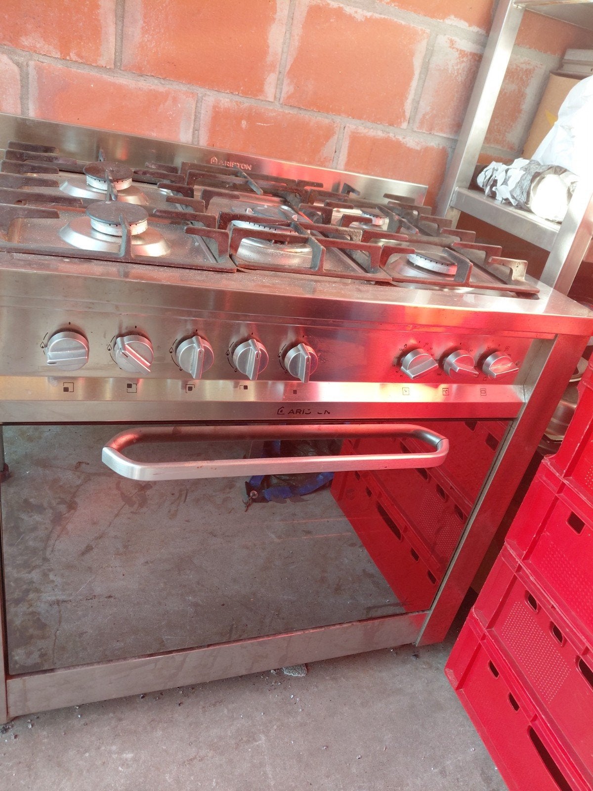 Gaz vuur met oven