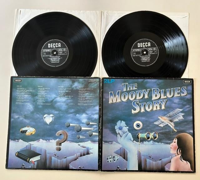 2LP THE MOODY BLUES STORY. DOUBLE POCHETTE, 12 pouces, Enlèvement ou Envoi, 1970 - 1979, Utilisé