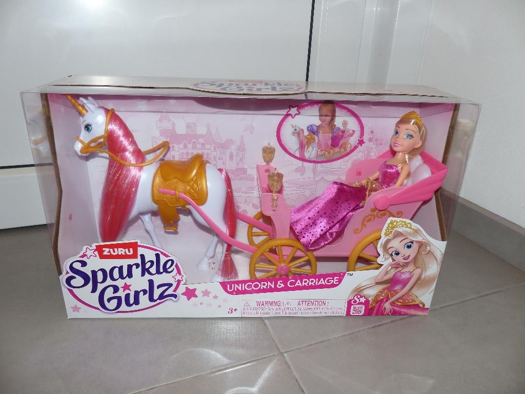 Poppenset met koets en unicorn en pop - Zuru, Ophalen of Verzenden, Zo goed als nieuw