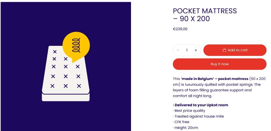 (Pocketveer) Matras – 90x200, Ophalen, Gebruikt, 90 cm, Eenpersoons