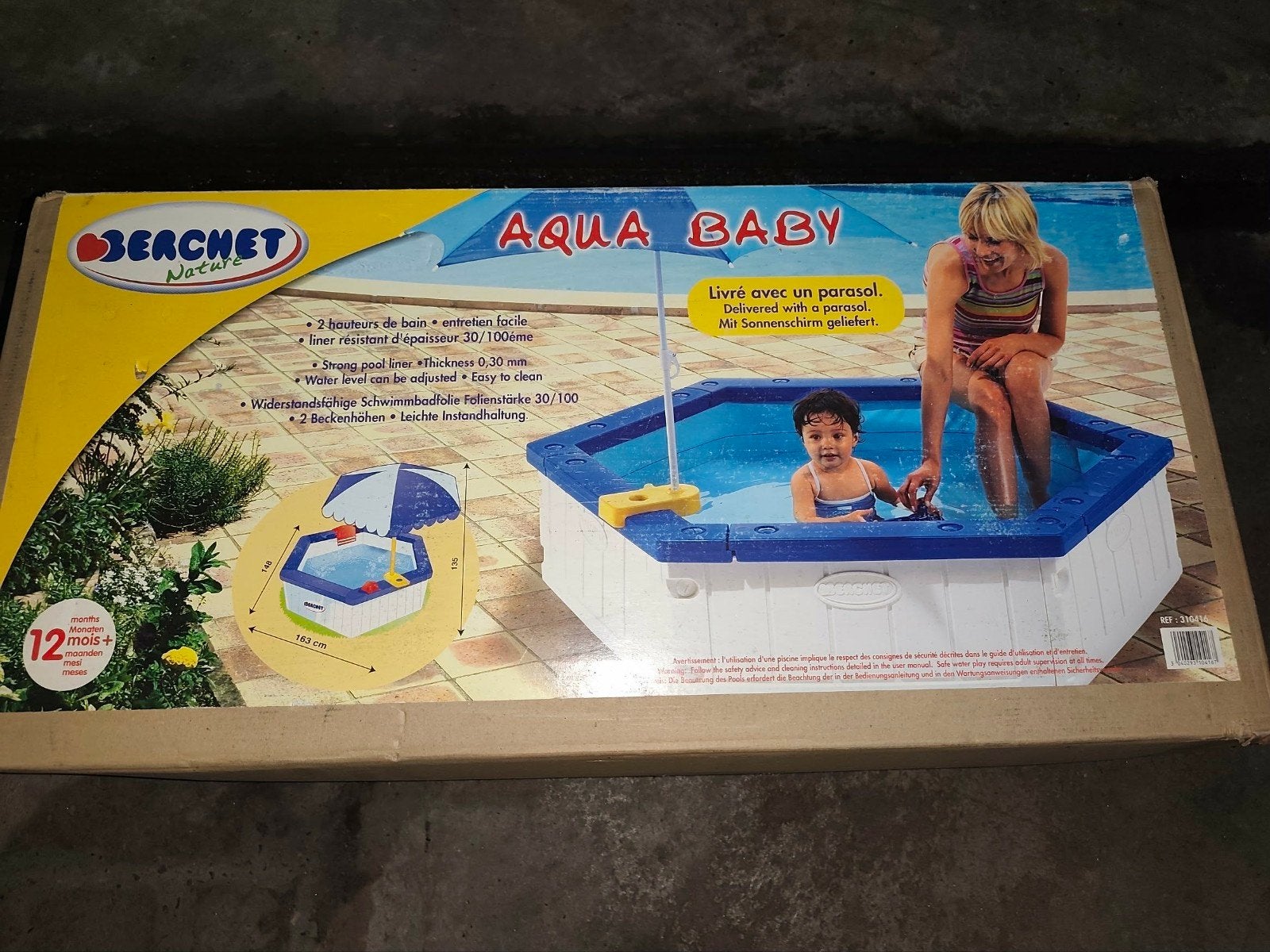 babybadje met parasol, Kinderen en Baby's, Ophalen, Nieuw