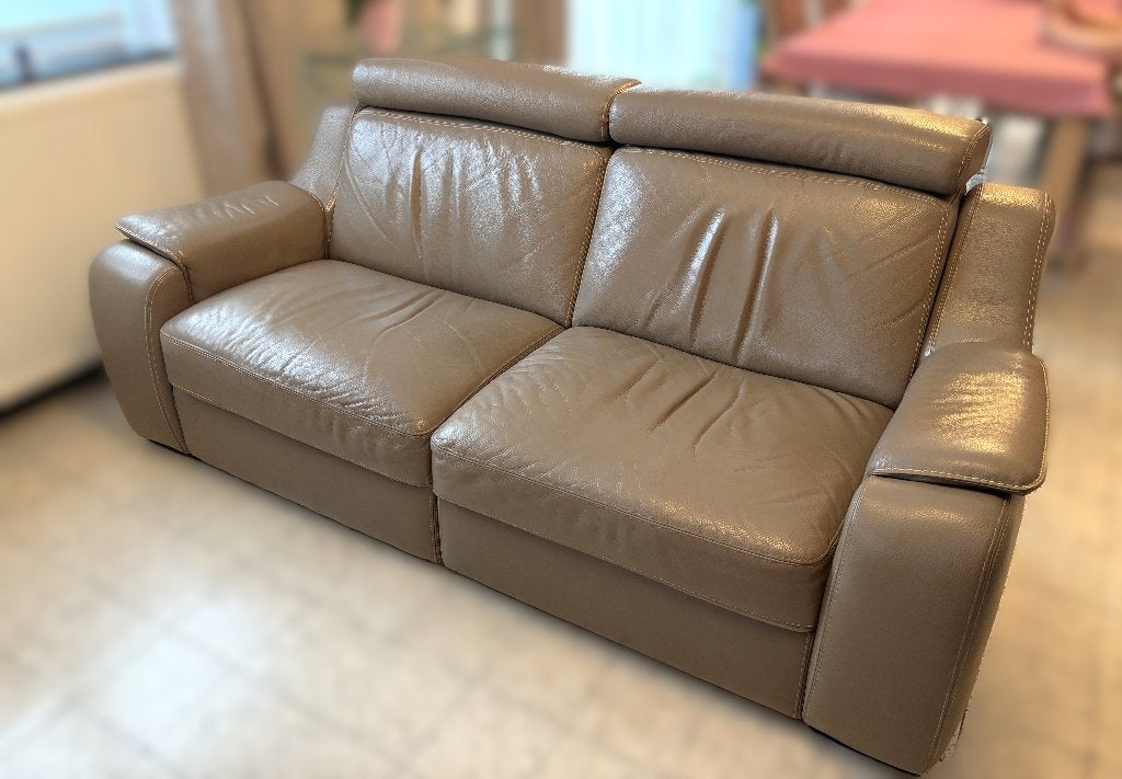 Salon en cuir 2 et 3 places, Maison & Meubles, 75 à 100 cm, 125 cm ou plus, Enlèvement, Utilisé