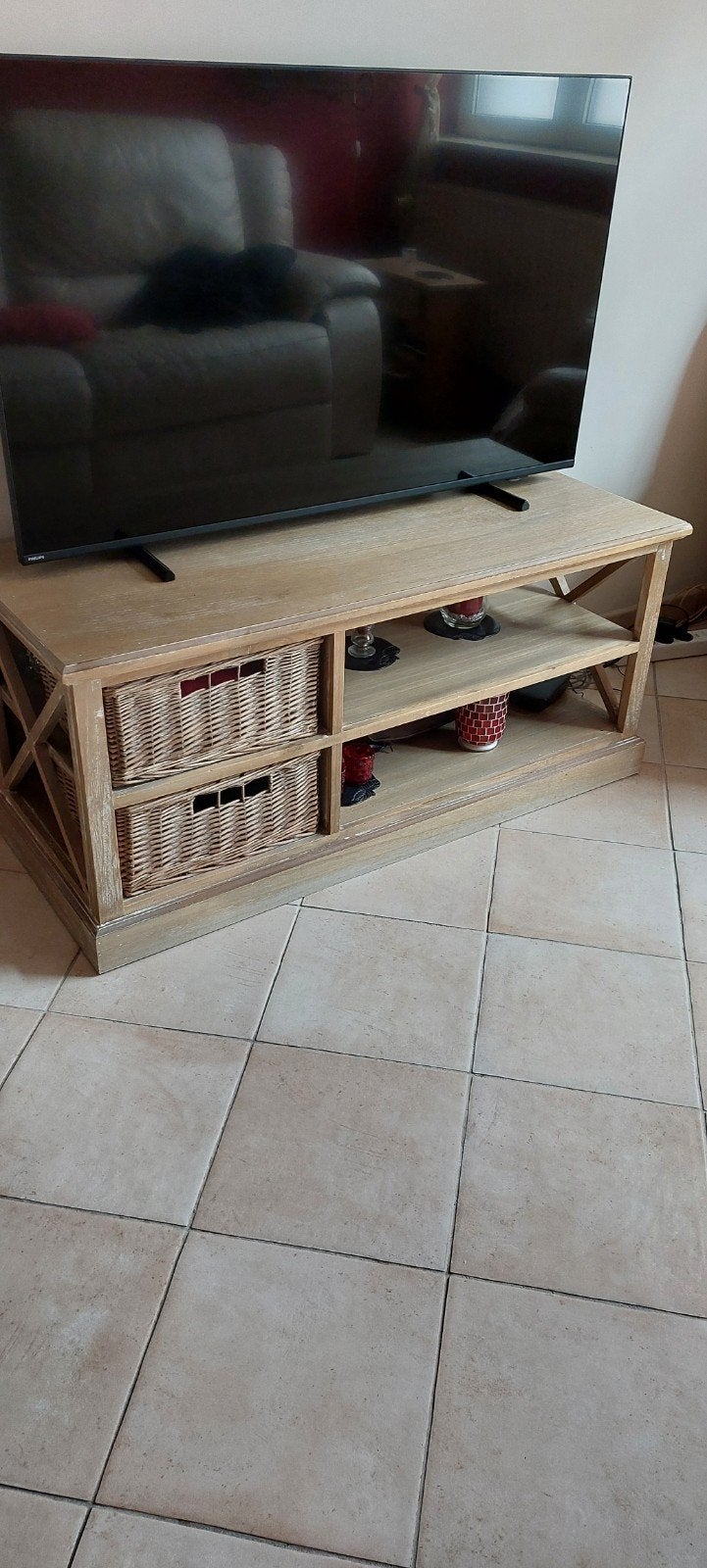 Meuble TV en bois, Enlèvement, Comme neuf, Autres essences de bois