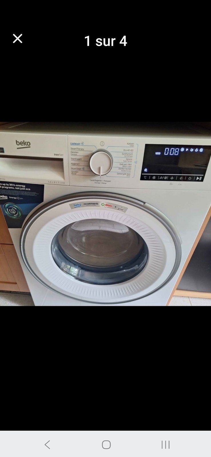 Machine à laver Beko 8 kilos, 1400 T en excellent état, Enlèvement