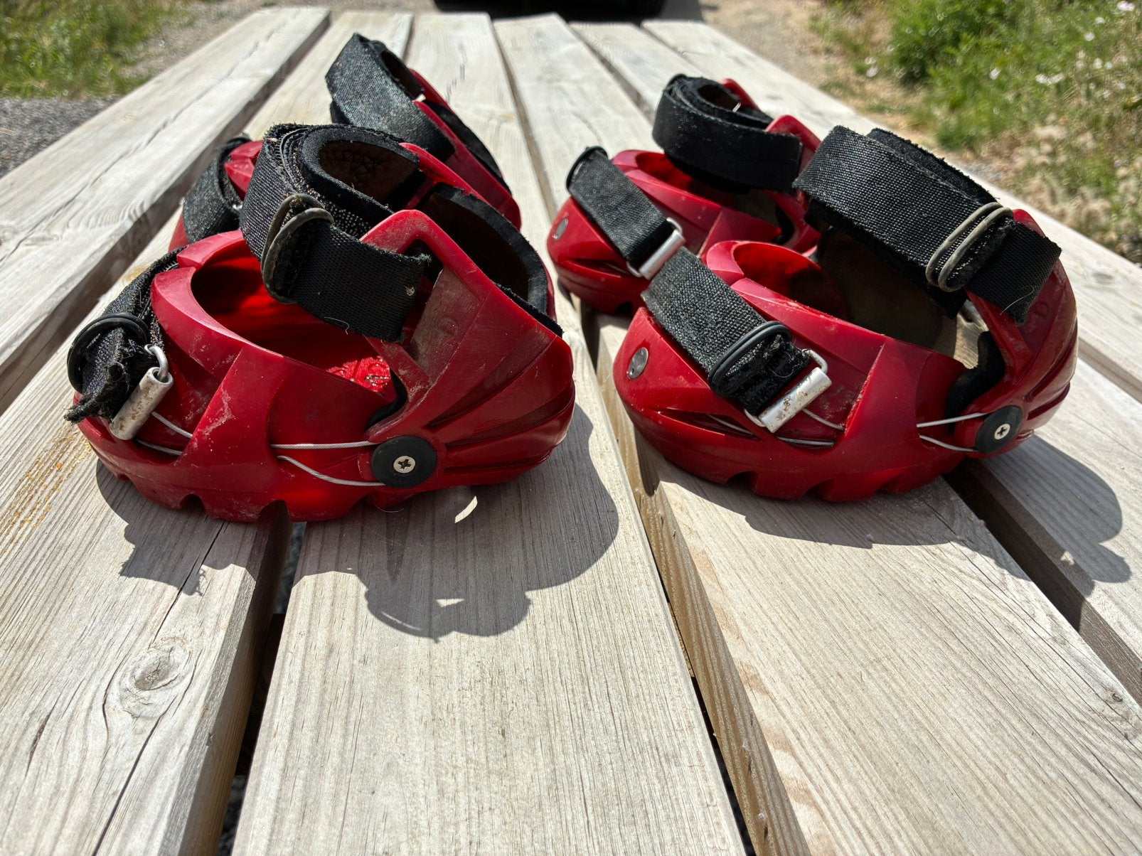 4 Renegade Viper hoefschoenen in rood, maat 130 x 120, Hipposandales, Enlèvement ou Envoi, Comme neuf, S