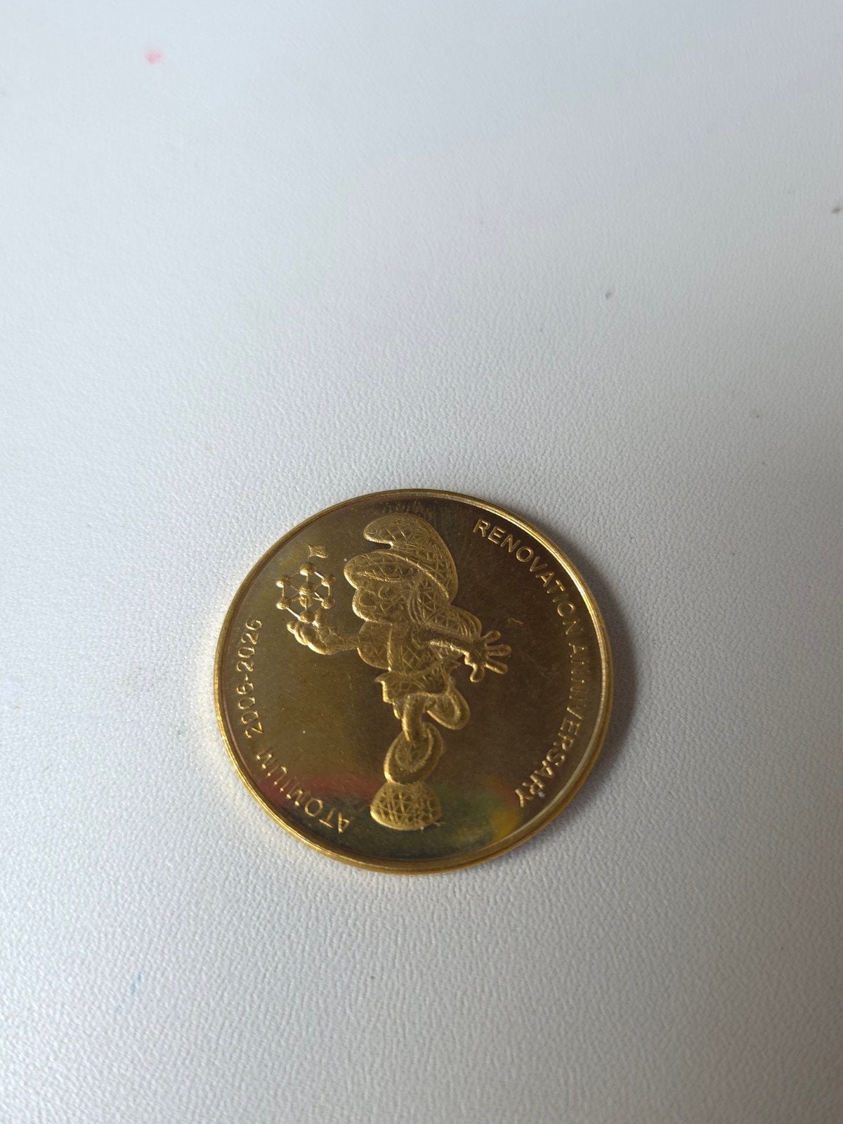 pièce de monnaie spéciale Schtroumpf Atomium, Collections, Envoi, Neuf, Schtroumpfette, Autres types