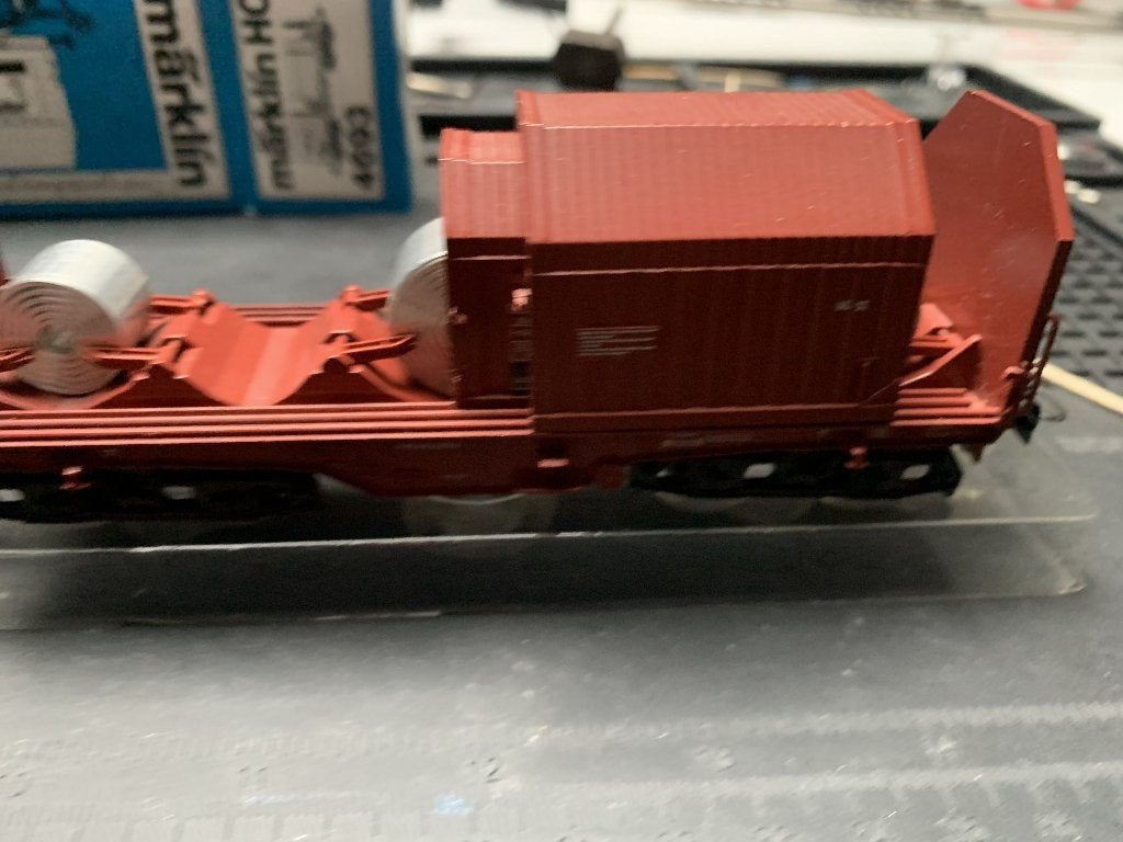 Wagon de marchandises Märklin 4693 avec bobines d'acier, Hobby & Loisirs créatifs, Enlèvement ou Envoi, Courant alternatif, Wagon
