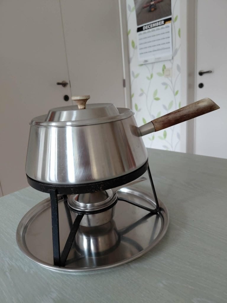 Acier à fondue en acier inoxydable de qualité hôtelière, Electroménager, Fondue, Enlèvement ou Envoi, Comme neuf, Brûleur, Service à fondue