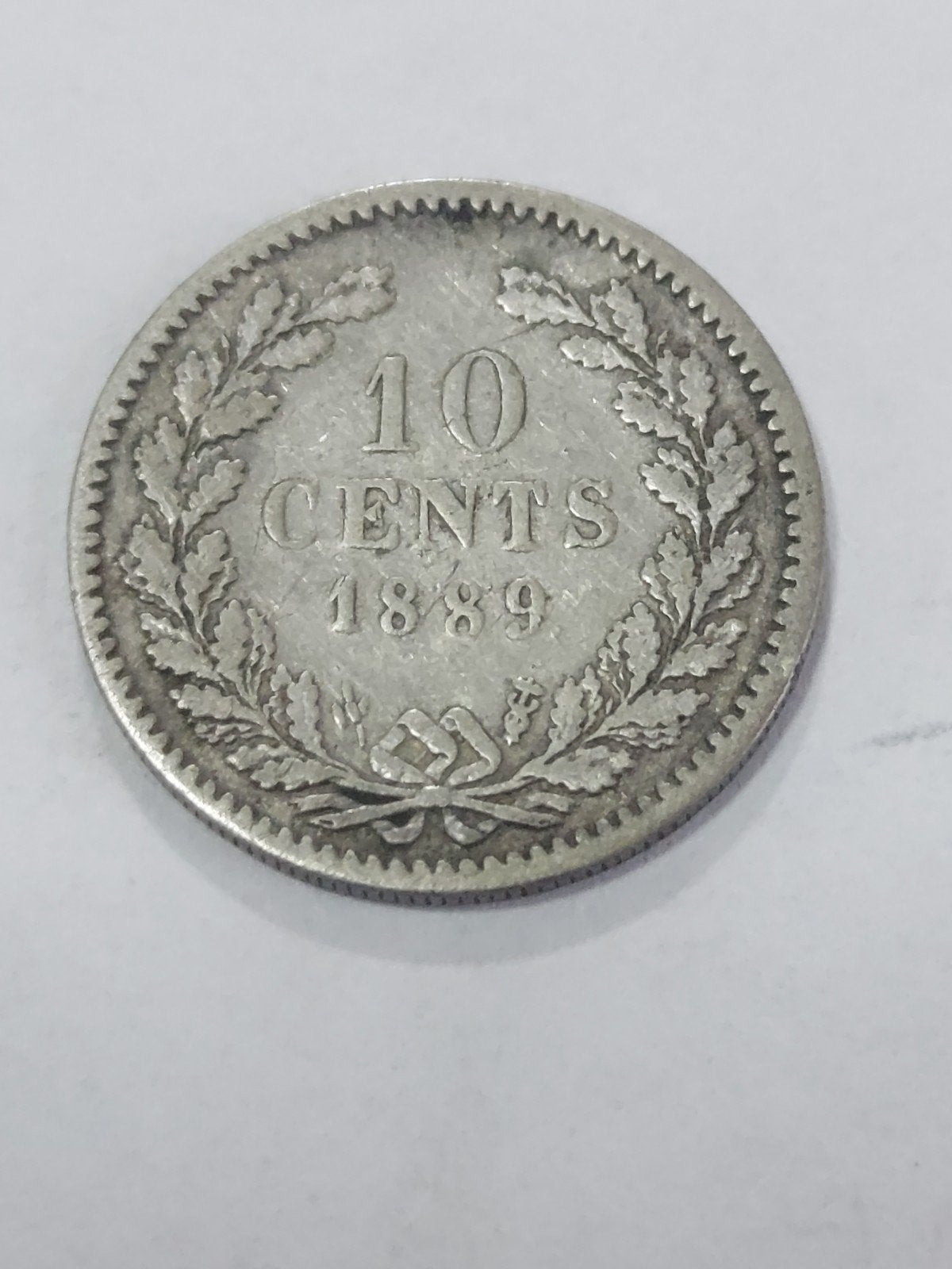 10 cent 1889 Nederland, Timbres & Monnaies, Monnaies | Pays-Bas, Enlèvement ou Envoi, 10 centimes, Argent