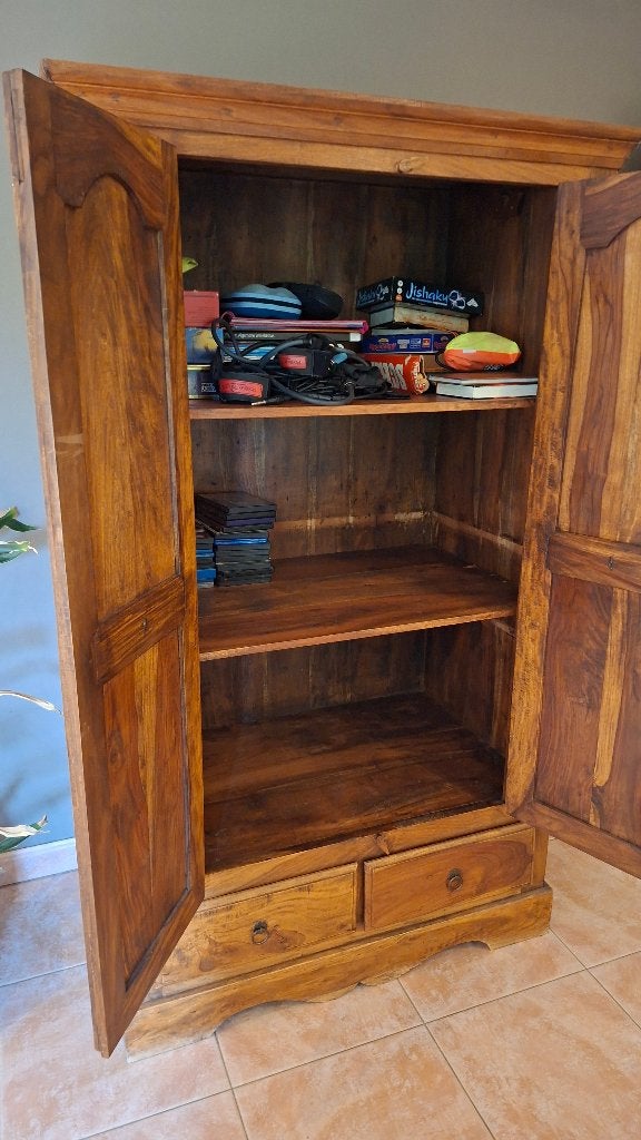 Klassieke oerdegelijke eikenhouten kast, Enlèvement, Comme neuf