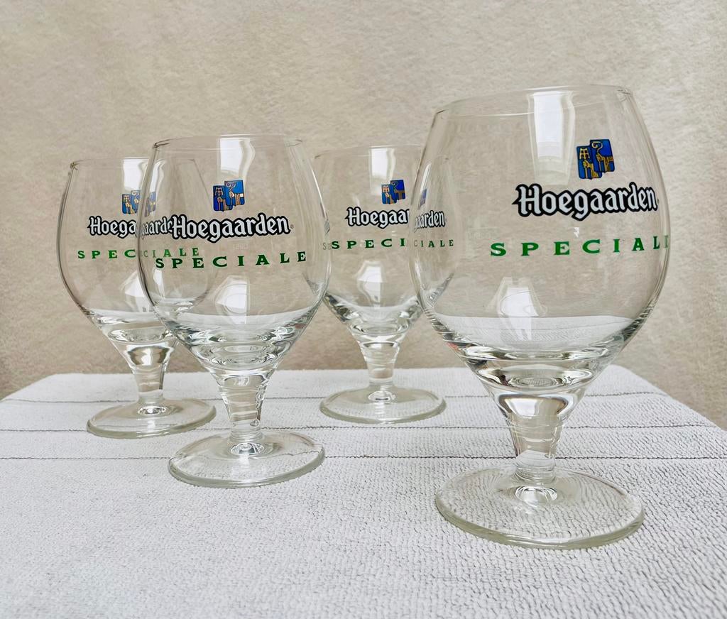 Lot de quatre verres Hoegaarden Speciale, Enlèvement, Comme neuf, Verre à bière