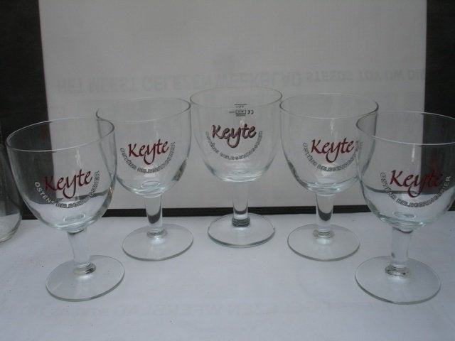Bierglas Keyte, Ostêns Belegeringsbier, 33cl, brij Strubbe, Ophalen of Verzenden, Zo goed als nieuw, Glas of Glazen, Overige merken