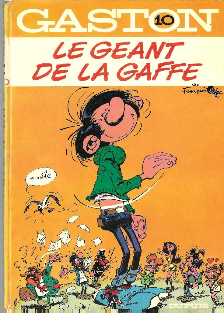 Gaston Lagaffe 10 Le Géant De La Gaffe EO 1972, Gelezen, Eén stripboek, Ophalen of Verzenden, Franquin