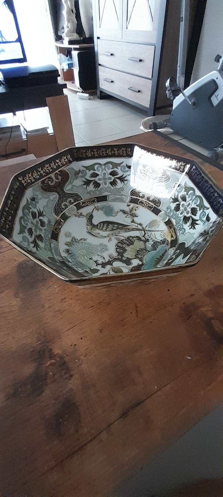 Superbe Vase soucoupe décoratif japonais Imari, Enlèvement ou Envoi