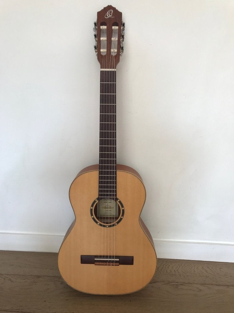 Guitare ORETEGA R121L-3/4 voor Linkshandige met hoes, Ophalen, Zo goed als nieuw, Klassieke of Spaanse gitaar