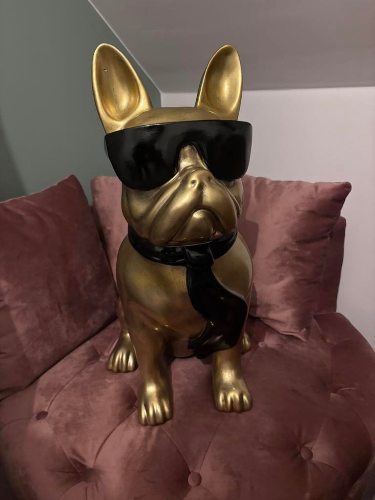 Franse bulldog 58 CM, Ophalen, Nieuw, Overige materialen, Dierenbeeld