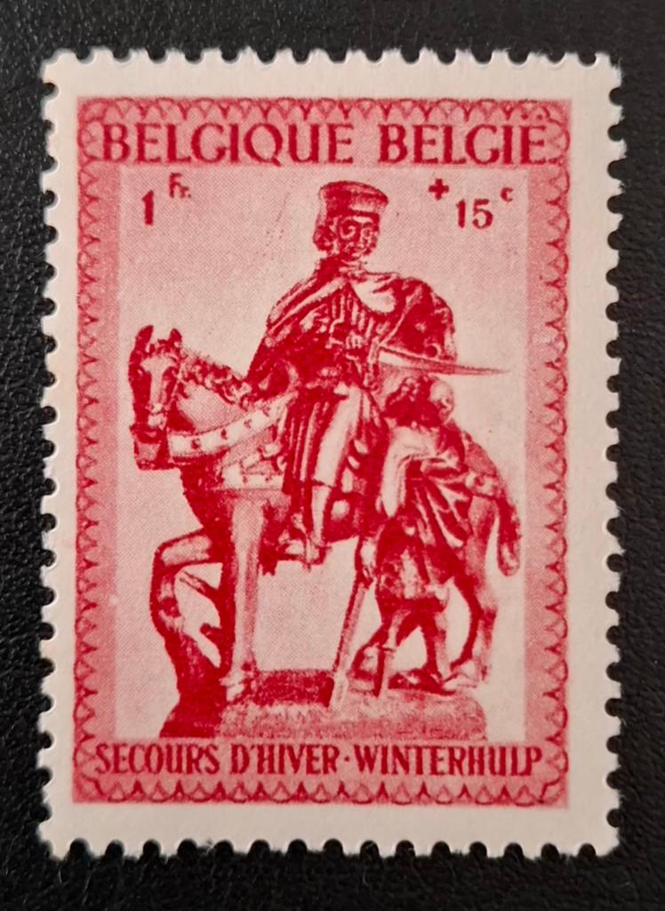 Belgique : COB 587-V1 ** Secours d'hiver No 3 1941., Sans timbre, Neuf, Enlèvement ou Envoi, Non oblitéré