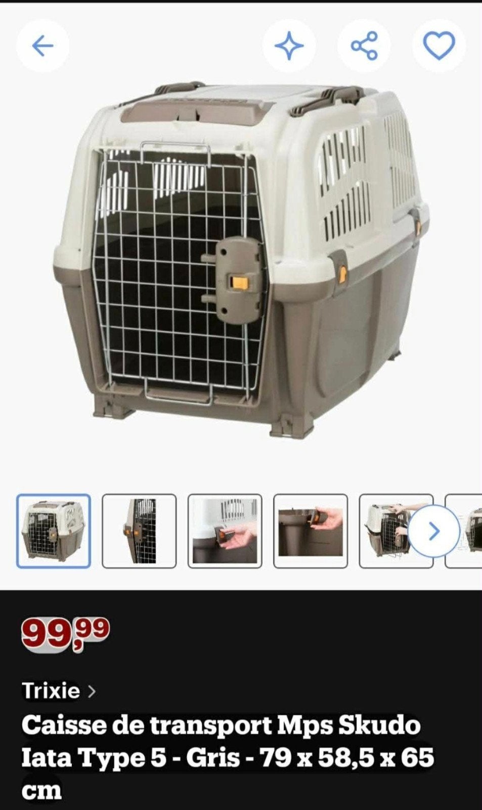 Cage de transport et repos pour chien., Enlèvement