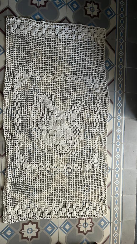Napperon au crochet dessin d’un ange, Enlèvement