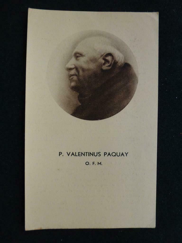 bidprentje  Valentin Paquay + 1905, Verzamelen, Bidprentjes en Rouwkaarten, Verzenden, Bidprentje