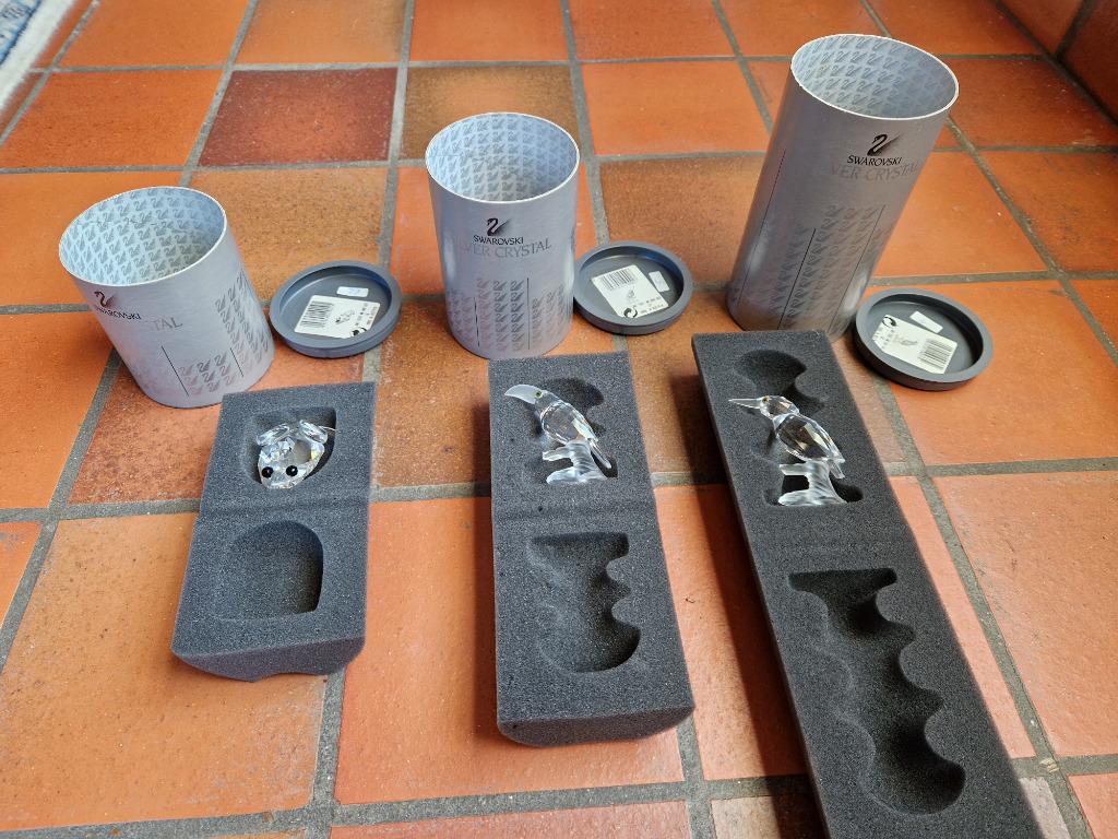 Swarovski kristal - set van 3 kleine stukken, Verzamelen, Ophalen of Verzenden, Zo goed als nieuw, Figuurtje