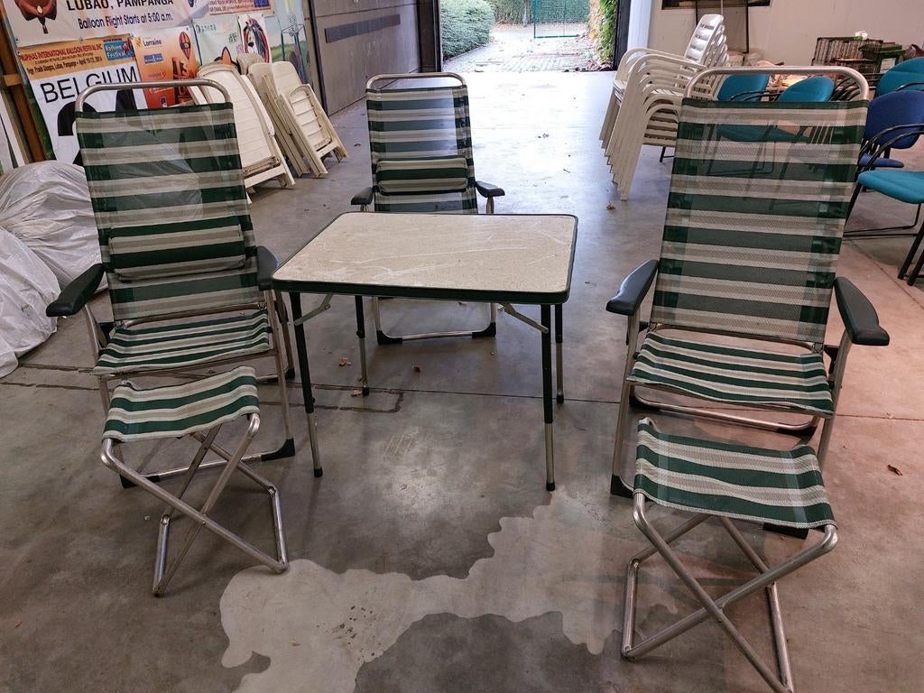 Campingtafel en stoelen crespo, Enlèvement, Table de camping