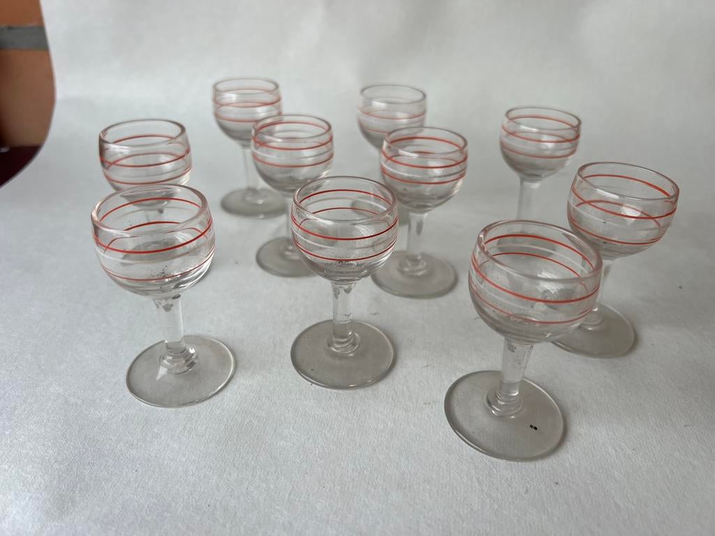 Borrelglaasjes, Verzamelen, Retro, Ophalen of Verzenden